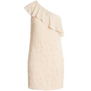 NWT $330 ONE33 SOCIAL One Shoulder Beaded Cocktail Dre